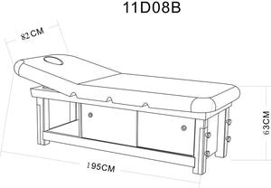 طاولة تدليك أيورفيدية يدوية حديثة من الخشب الصلب والجلد قابلة للطي مع إسفنج عالي الكثافة ومسند ظهر قابل للتعديل للسبا والفنادق - Product Image 3