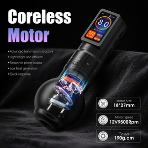 旅行者T2 2.0-4.2毫米可调行程无线纹身机枪电动旋转电池笔，带54/42毫米握把，用于人体艺术 - Product Image 3