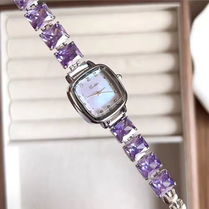 Reloj de Pulsera de Lujo para Mujer, Nuevo, Personalizado, de Cobre con Diamantes, Correa de Acero Inoxidable, Cuadrado, de Aleación, de Cuarzo, a la Moda - Product Image 4