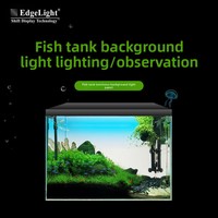 Lampu Latar Belakang Akuarium LED Akrilik dengan Pencahayaan RGB Putih untuk Akuarium Tanaman Pilihan Warna Biru/Merah