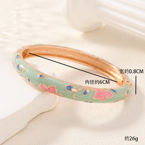 Bracciale in Stile Tradizionale di Pechino, Gioiello Ispirato al Palazzo con Smalto Colorato e Cloisonné - Product Image 6
