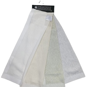 Tissu <span class=keywords><strong>Voile</strong></span> Transparent en Polyester à Rayures Élégantes Effet Crêpe Scintillant pour Rideaux de Salon – Vente en Gros - Product Image 1