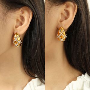Boucles d'oreilles en forme de goutte d'eau en acier inoxydable pour femmes, à porter au quotidien - Product Image 4