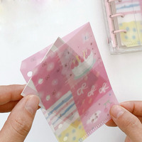 A8 M5 Mini Cartoon Cute Transparent Binder Accessoires Fashion Girl Heart PVC Budget Binder Enveloppes