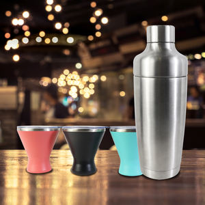 10オンス真空断熱カクテルグラスステンレススチール8オンスマルガリータタンブラーマルガリータミキサーシェーカー付き - Product Image 6