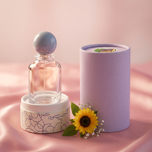 Matte Finish Eco-Friendly Biodegradable Paper Tube Cylinder <b>Box</b> for Perfume Essential Oil <b>Bottles</b> Custom Logo High Grade <b>Gift</b> - Product Image 2