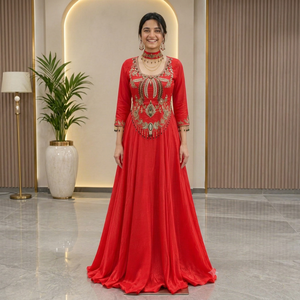Ensemble Lehenga Choli en crêpe pour femme avec broderie lourde en fils et paillettes, dentelle Kodi et dupatta brodée - Product Image 1