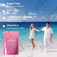 Poudre de collagène hydrolysé JBY, types I, III, V, X, avec acide hyaluronique, biotine, vitamine C, poudre de collagène multi-peptides