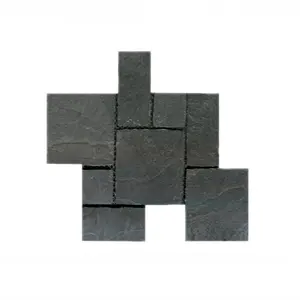2022 Outdoor and Indoor Natural Blue and Black Slate Limestone Travertine FSMT-S058 Black Slate French Pattern Pavers