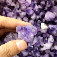 Vente en gros de pierres brutes d'améthyste violette, cristaux naturels de guérison, grappe de fleurs d'améthyste pour la décoration intérieure