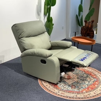 Fauteuil inclinable manuel en cuir PU, canapé de relaxation réglable, fauteuil individuel pour home cinéma A01