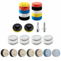 Kit de ponçage et polissage pour voiture 75 mm (3 pouces) – 78 pièces P120-P5000 – Tampons de ponçage auto-agrippants pour l'entretien automobile – Vente en gros