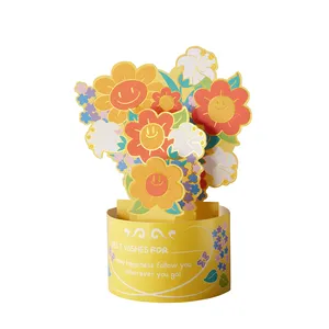 Festival Flower 3D Pop-Up Cards arts and crafts Gift Postcard With Envelope Wedding Invitation DIY Greeting Card toys.