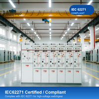 Unit Distribusi Daya Jaringan Pintar (Smart Grid) Modular Berisolasi Udara Kering Bebas SF6 12kV 630A, Berlapis Logam, IP67, IEC 62271-200, Tipe Ring Main Unit (RMU)