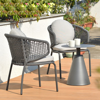 Table et chaises décontractées pour balcon, cour, jardin, en rotin, pour restaurant, hôtel, petite table et chaises