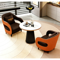 Ensemble de canapés et fauteuils de négociation commerciaux personnalisés en PU de luxe pour 4 personnes avec rangement, idéal pour hall d'hôtel, café et sièges visiteurs