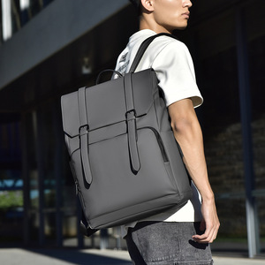 Laptop <b>Backpack</b> Large Capacity Unisex Gray Black Green Solid Color With <b>Computer</b> Interlayer For Everyday Use Fall 2024 - Product Image 1