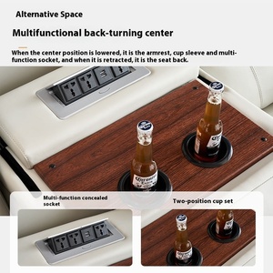 Lớp học đầu tiên không tường điện cabin Điện Ảnh da ngồi có thể ngả hiện đại đa chức năng ba người video phòng cho căn hộ nhỏ - Product Image 2