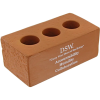 Balles anti-stress personnalisées en forme de brique - Squishies en mousse PU souple imprimés, promotionnels en gros