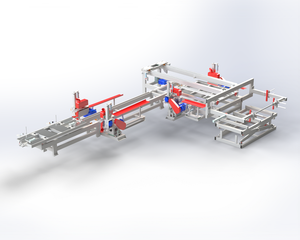 New ván ép cạnh cắt tỉa Saw máy bảng điều chỉnh Saw gỗ cắt cho nhà máy sản xuất động cơ bơm mang PLC động cơ hộp số - Product Image 1