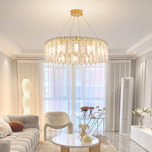 Modern Classic Luxury Crystal Round Chandelier Led <b>Light</b> For Villa Living Room Home Decor - Product Image 1