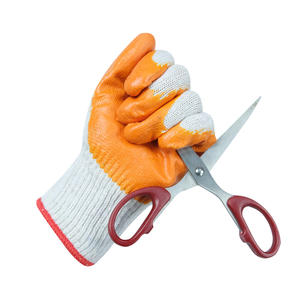 Gants suspendus en caoutchouc plat de mode Gants en coton enduits de <span class=keywords><strong>latex</strong></span> <span class=keywords><strong>orange</strong></span> de sécurité Gant de travail de sécurité - Product Image 6