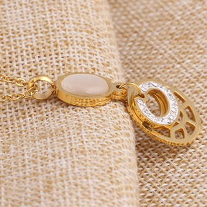 Collier pendentif géométrique en or avec incrustation de zircon, bijou à porter au quotidien, cadeau - Product Image 4