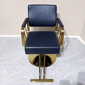Poltrona Moderna <span class=keywords><strong>per</strong></span> Salone Nera e Oro, Sedie da <span class=keywords><strong>Parrucchiere</strong></span> <span class=keywords><strong>per</strong></span> Stazione di Lavoro Femminile - Product Image 6