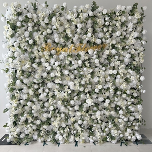 Cortina de Flores Blancas Artificiales para Fondo de Fotografía de Bodas - Product Image 1
