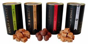 Luxury <strong>Chocolate</strong> Fudge Gift <strong>Hamper</strong> Round Paper Box Metal Lid Caps Ends Custom Gold logo Emboss Xmas Circle Cylinder Packaging - Product Image 3