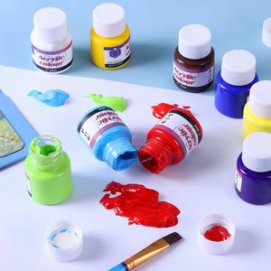 Pintura de tela 6 colores 25ml Lienzo no tóxico Póster de vidrio Juego de pintura de color <span class=keywords><strong>para</strong></span> estudiantes Niños - Product Image 2