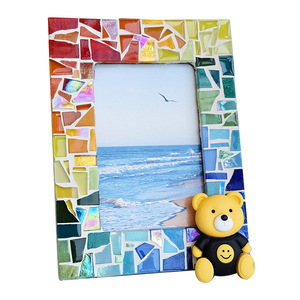 Cadre photo fait main DIY, autocollants mosaïque créatifs pour enfants, 5-8 pouces, développement de l'intelligence visuelle émotionnelle et de la coordination œil-main - Product Image 5