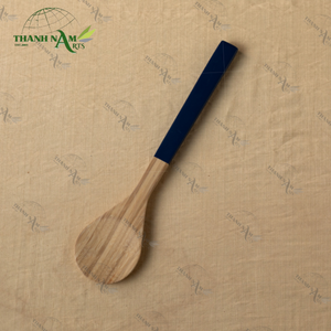 Ensemble durable de 2 pièces d'ustensiles à salade en bambou fabriqués à la main poignée de couleur personnalisée pour vaisselle/ustensiles de cuisine - Product Image 1