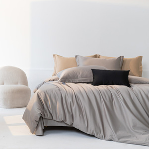 Set di Biancheria da Letto di Lusso in Cotone Egiziano Pima 100% 140S 400TC, Copripiumino Morbido e Liscio, Misura Queen Personalizzabile - Product Image 2