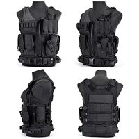 Gilet Wargame personnalisé Gilet Molle noir Équipement de protection Wargame Équipement tactique Gilet tactique pour hommes Polyester Camouflage Homme