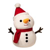 Poupées en coton en gros de jouet de peluche de bonhomme de neige de Type de Noël de quantité minimale de commande bas avec le remplissage de coton de pp