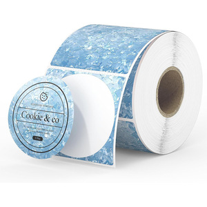 Rollo de Etiquetas Adhesivas de Papel Ecológico y Vinilo Impermeable Personalizadas con Etiquetas de Advertencia para Sellado de Bolsas de Embalaje e Impresión Personalizada - Product Image 4