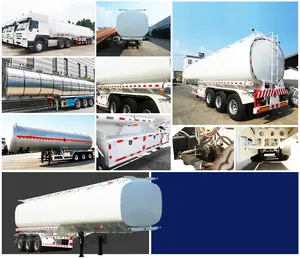 बेचने और किराये परिवहन ट्रक अर्द्ध ट्रेलर बहु धुरा 7000L ईंधन टैंक तेल टैंक ट्रेलर