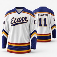 Maillot de hockey sur glace brodé sur mesure pour les équipes de hockey jeunes et adultes, entraînement en club et matchs, vente en gros et commandes d'équipes