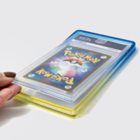 Casing Pelindung Kartu Permainan Pokemon, Gradasi Glitter TPU Silikon, Pelindung Kartu Graded PSA 35pt
