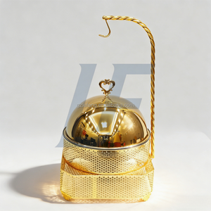 Recipiente para Calentar Comida de Acero Inoxidable de 8L, Estilo Lujoso, Dorado, para Bodas y Fiestas, Recipiente para Calentar Bebidas, Recipiente para Buffet - Product Image 5