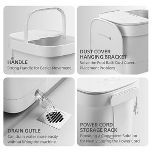 Mesin mandi Spa kaki detoks elektrik portabel dengan gelembung Shiatsu pemijat getar baskom panas <span class=keywords><strong>Footbath</strong></span> KASJ T7 tegangan ganda - Product Image 5