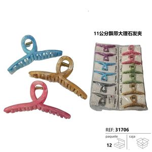 Hair Clip 11Cm Marble Pattern Colorful Hair Clamp For Women And Girls - Product Image 3