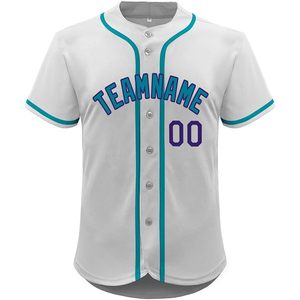 Camiseta de béisbol de malla personalizada con botones, nombre y número cosidos, unisex, para adultos, transpirable, deportiva - Product Image 1