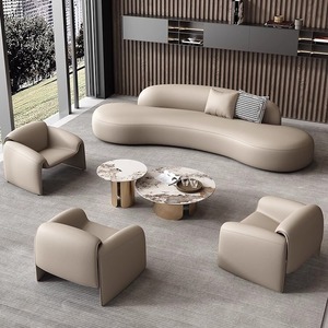 Conjunto de Sofás para Hotel, Diseño Curvo Moderno, Estructura Resistente, Ideal para Áreas de Recepción y Negociación - Product Image 4