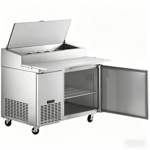 Gabinete de Preparación de Ensaladas para Restaurantes |   Mesa para ensaladas de una sola puerta con control digital y refrigeración ventilada - Product Image 3