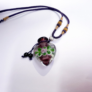 Monili Che Fanno Disegni Misti di Murano Lampwork di Vetro Del Pendente Della Collana - Product Image 6