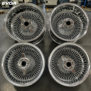 חישוקי EVOR 13X7 דגם Best100/72 כרום, גלגל 13 אינץ' עם צמיג לבן - Product Image 2