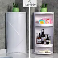 Креативная треугольная полка для ванной комнаты, вращающаяся пластиковая кухонная полка для хранения, товары для ухода за кожей туалета, полка для отделки, оптовая продажа