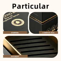 Boîte plate en papier enduit écologique en gros, boîte cadeau cosmétique en deux parties pour ensemble de soins de la peau, emballage de trousse de maquillage